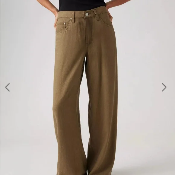 Levi's XL BAGGY STRAIGHT LINEN BLEND WOMEN'S PANTS - Picture 2 of 4